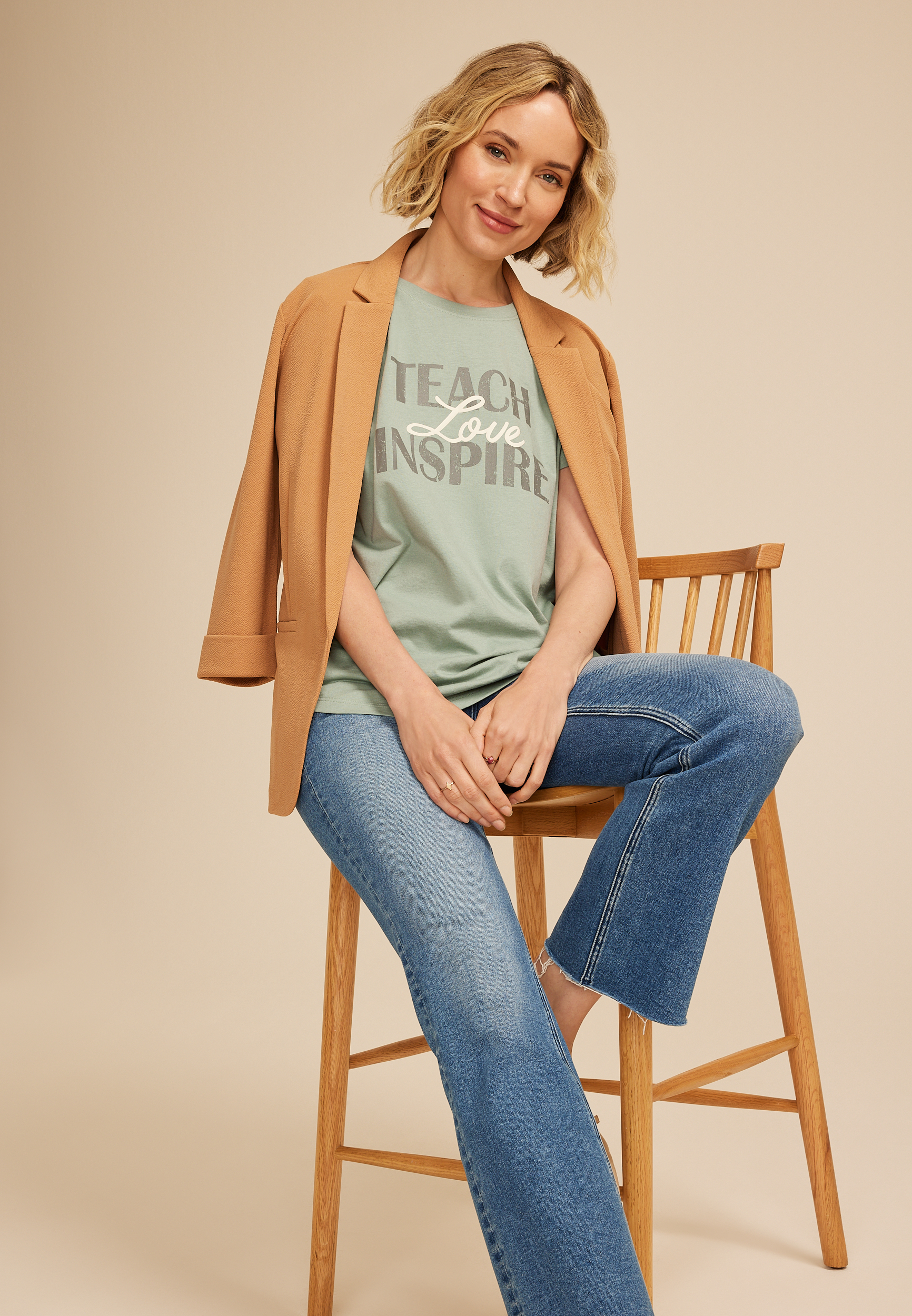 Teach Love Inspire Classic Fit Graphic Tee, C4610, large