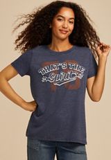Thats The Spirit Classic Fit Graphic Tee, WASHED NAVY, small