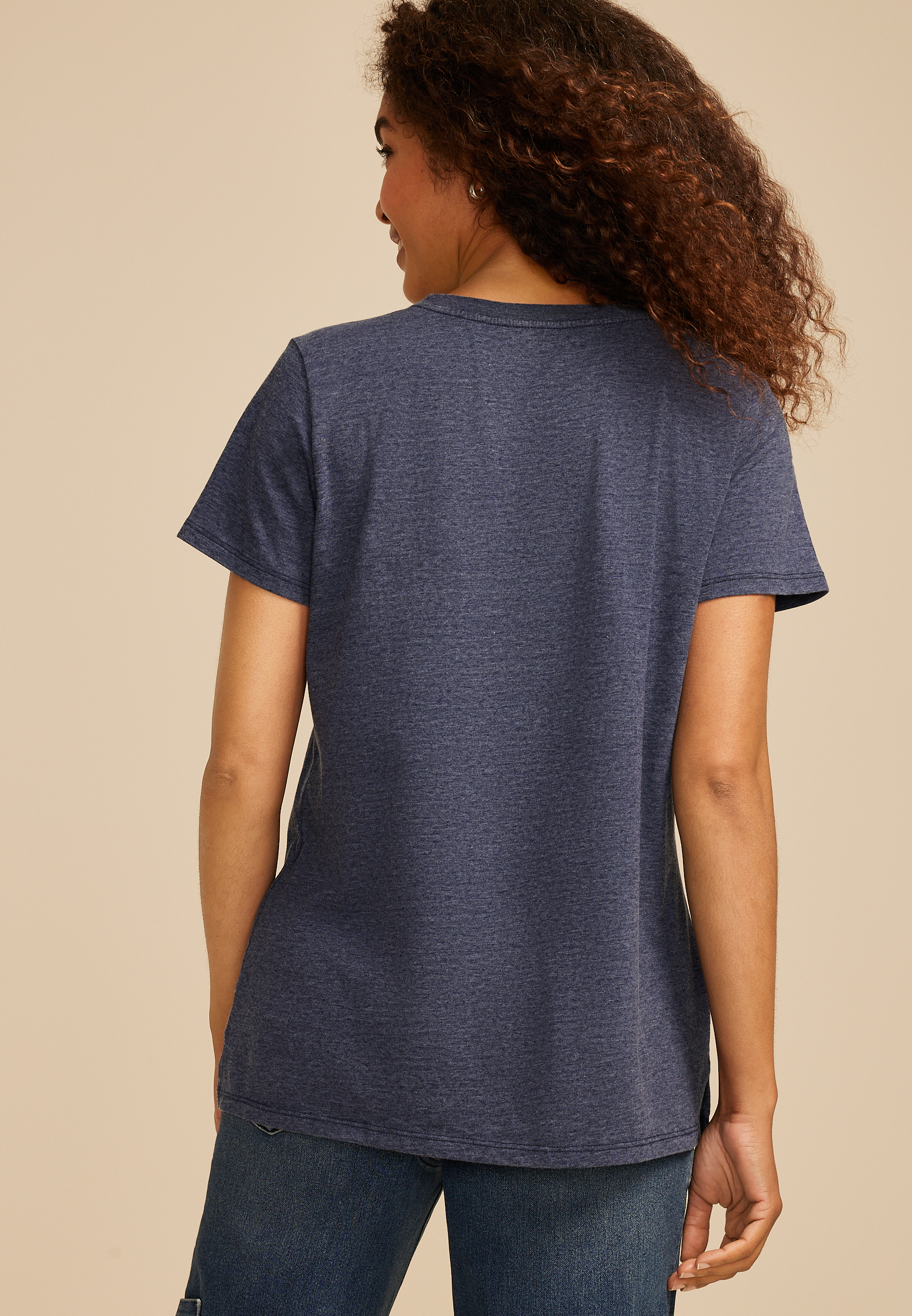 Thats The Spirit Classic Fit Graphic Tee, WASHED NAVY, large