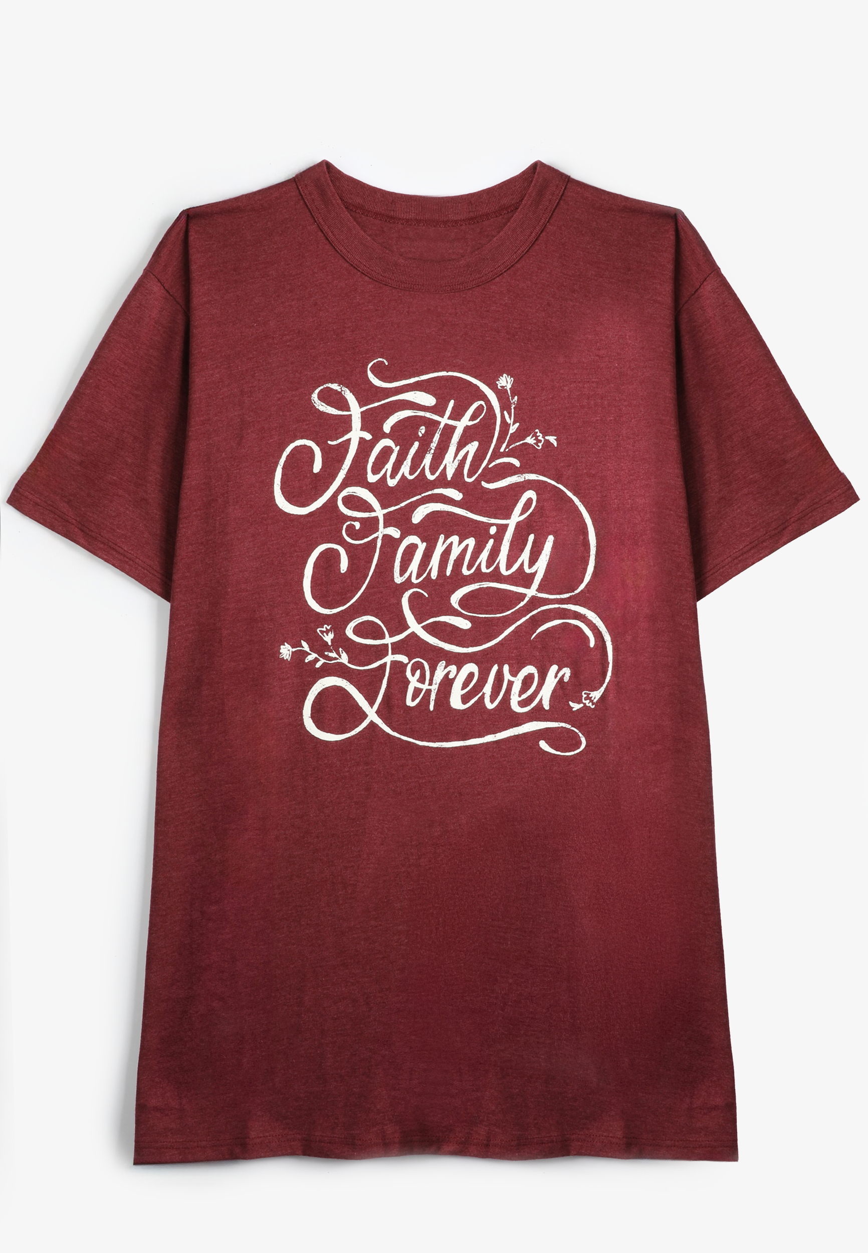 Faith Family Forever Oversized Fit Graphic Tee, C830, large