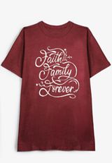Faith Family Forever Oversized Fit Graphic Tee, C830, small
