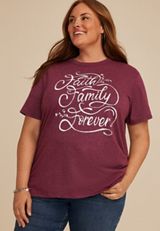 Plus Size Faith Family Forever Oversized Fit Graphic Tee, C830, small