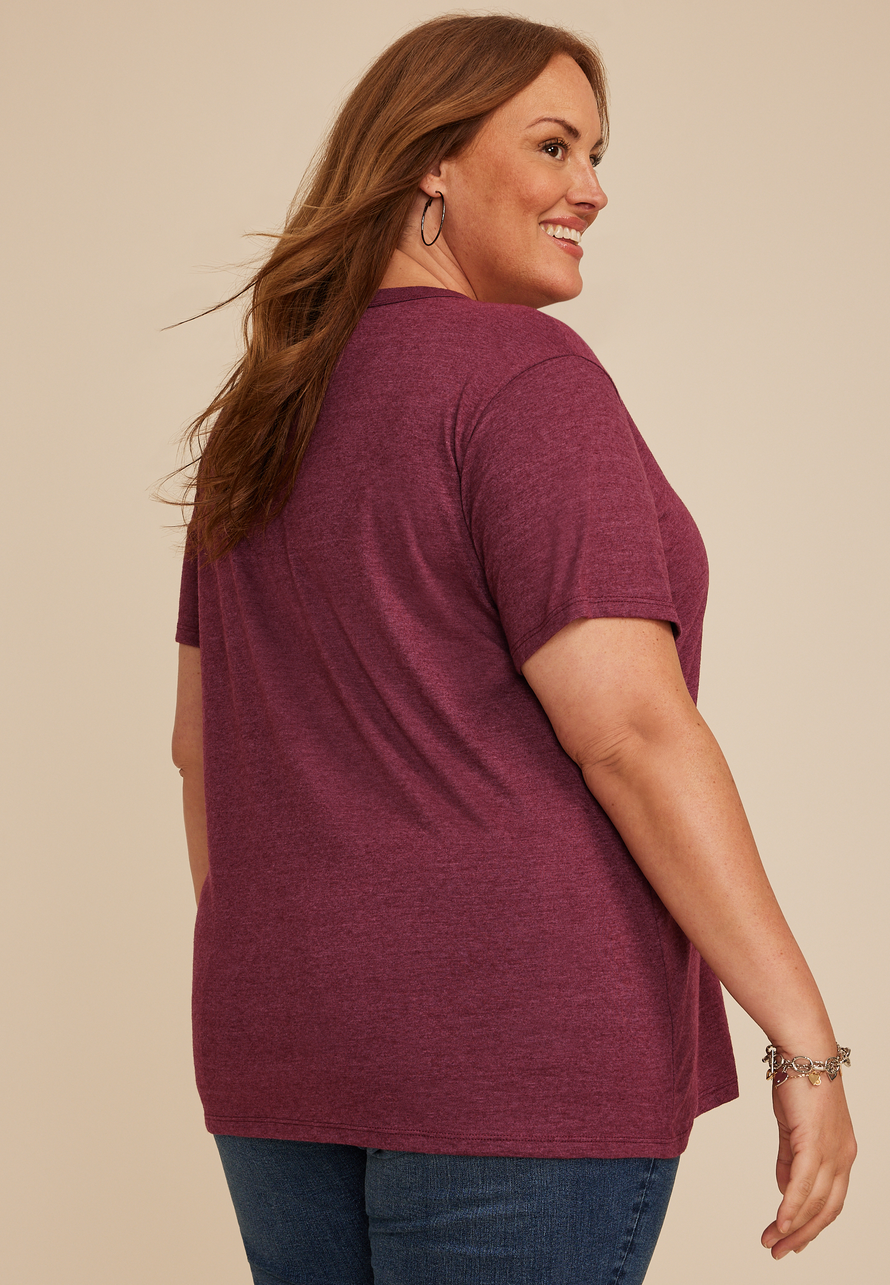 Plus Size Faith Family Forever Oversized Fit Graphic Tee, C830, large