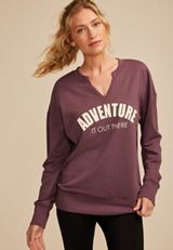 Adventure Relaxed Fit Sweatshirt, PURPLE MOSS, small