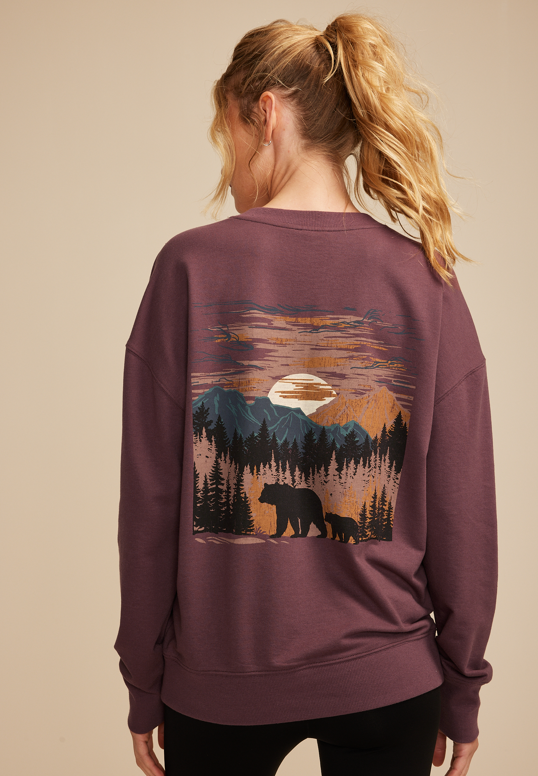 Adventure Relaxed Fit Sweatshirt, PURPLE MOSS, large