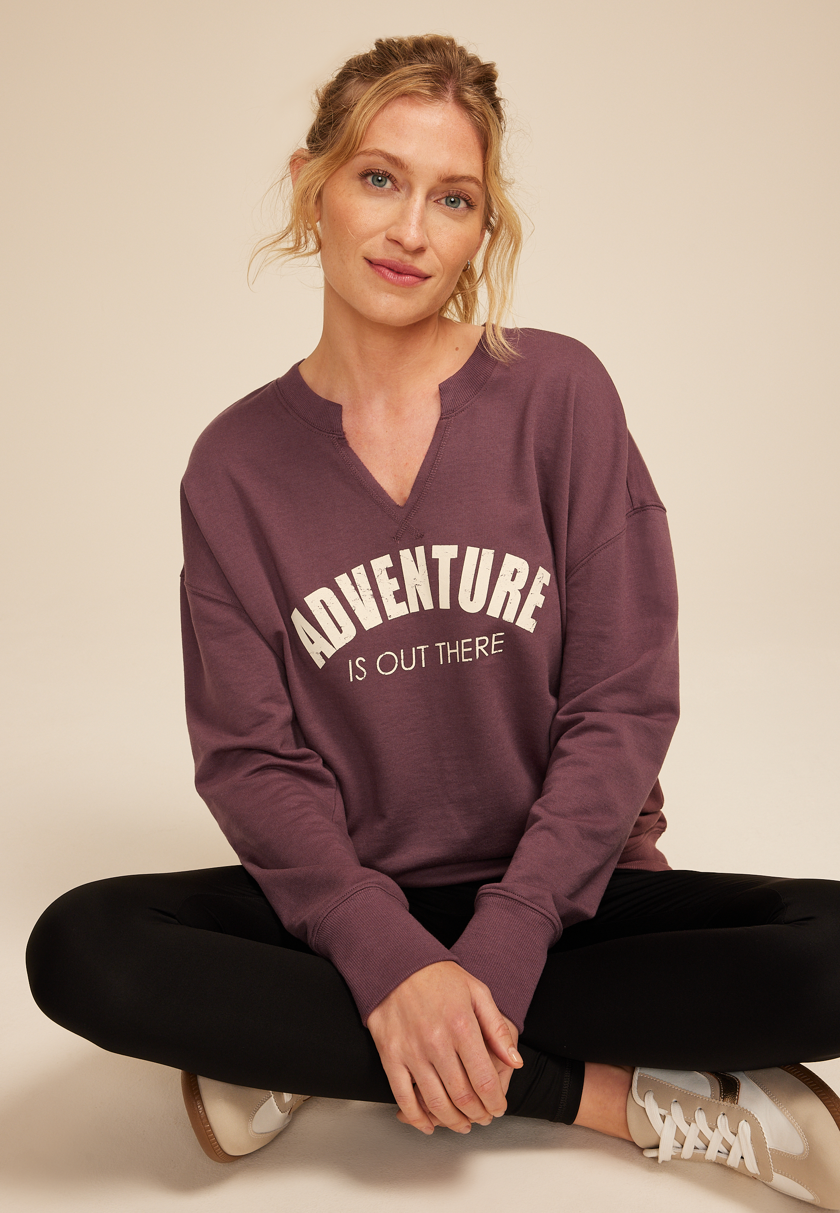 Adventure Relaxed Fit Sweatshirt, PURPLE MOSS, large