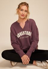 Adventure Relaxed Fit Sweatshirt, PURPLE MOSS, small