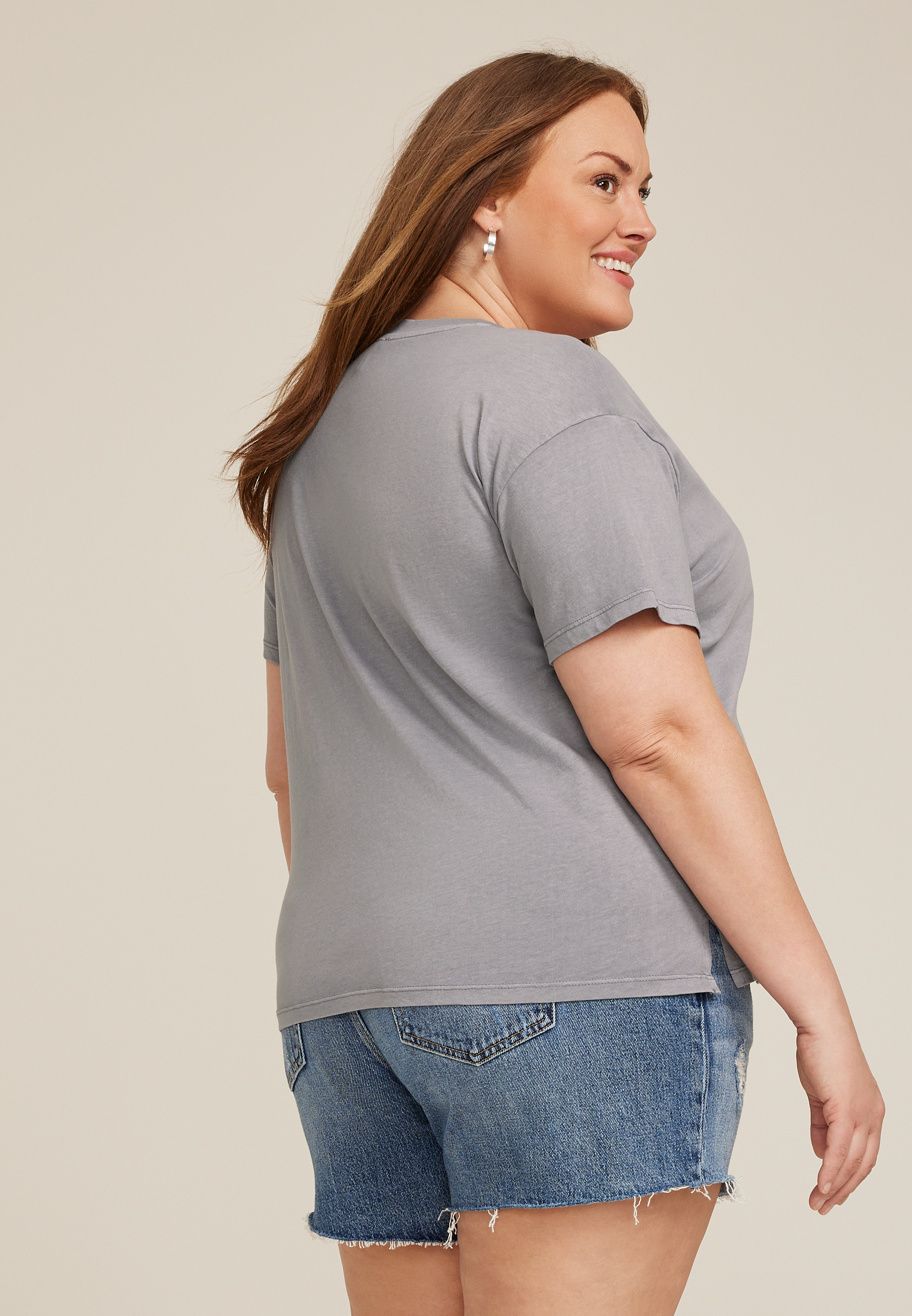 Plus Size Not Lost Just Exploring Relaxed Fit Graphic Tee, C4656, large