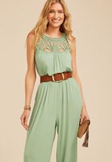 Bare Crochet Trim Jumpsuit, , small