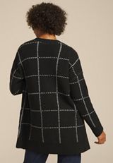 Windowpane Open Front Cardigan, C1756, small