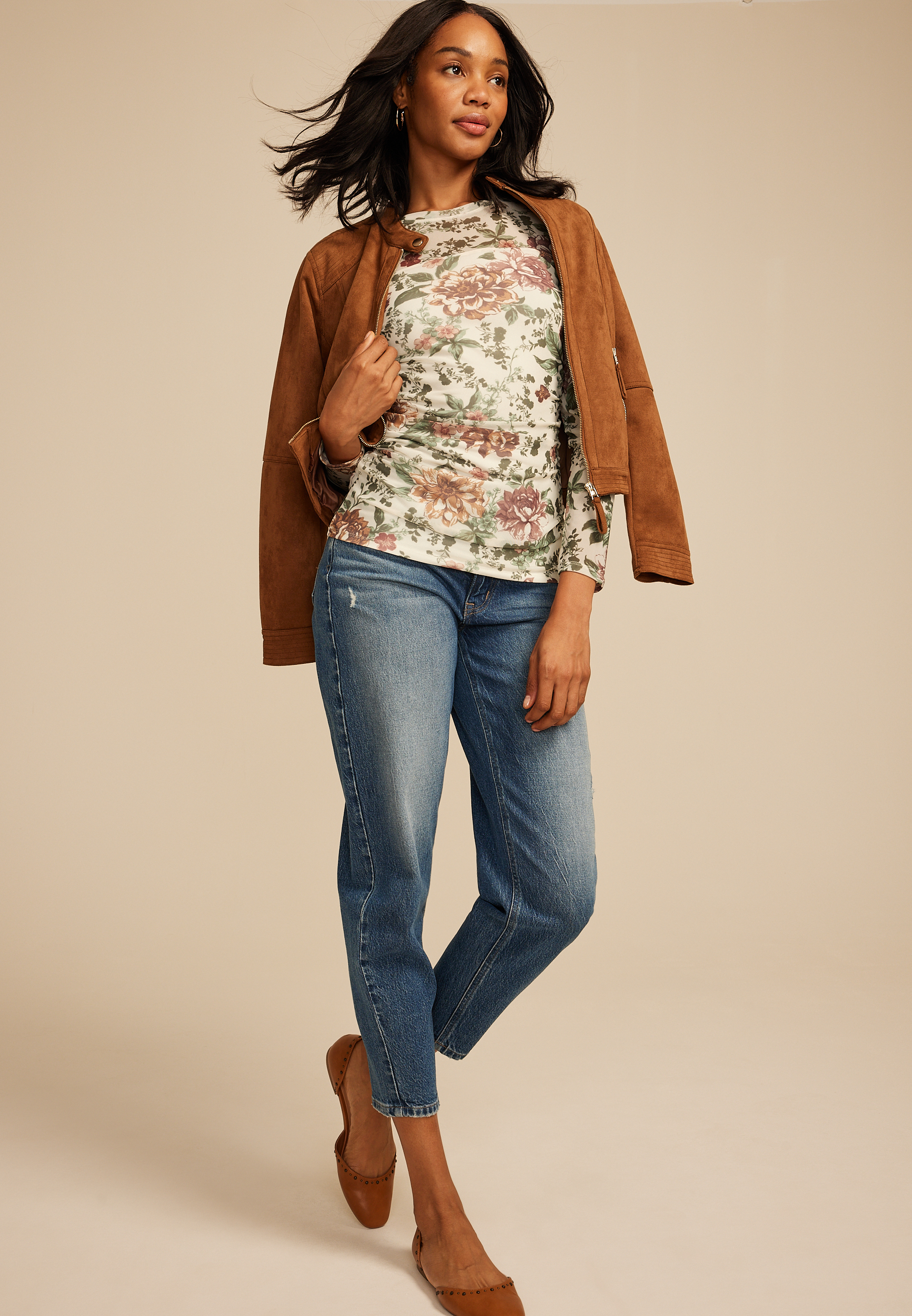 Floral Mesh Blouse, MULTI, large