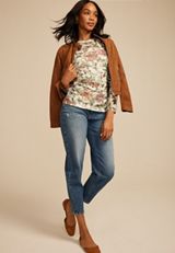 Floral Mesh Blouse, MULTI, small