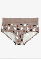 Simply Comfy Wide Lace Trim Boybrief Cotton Panty