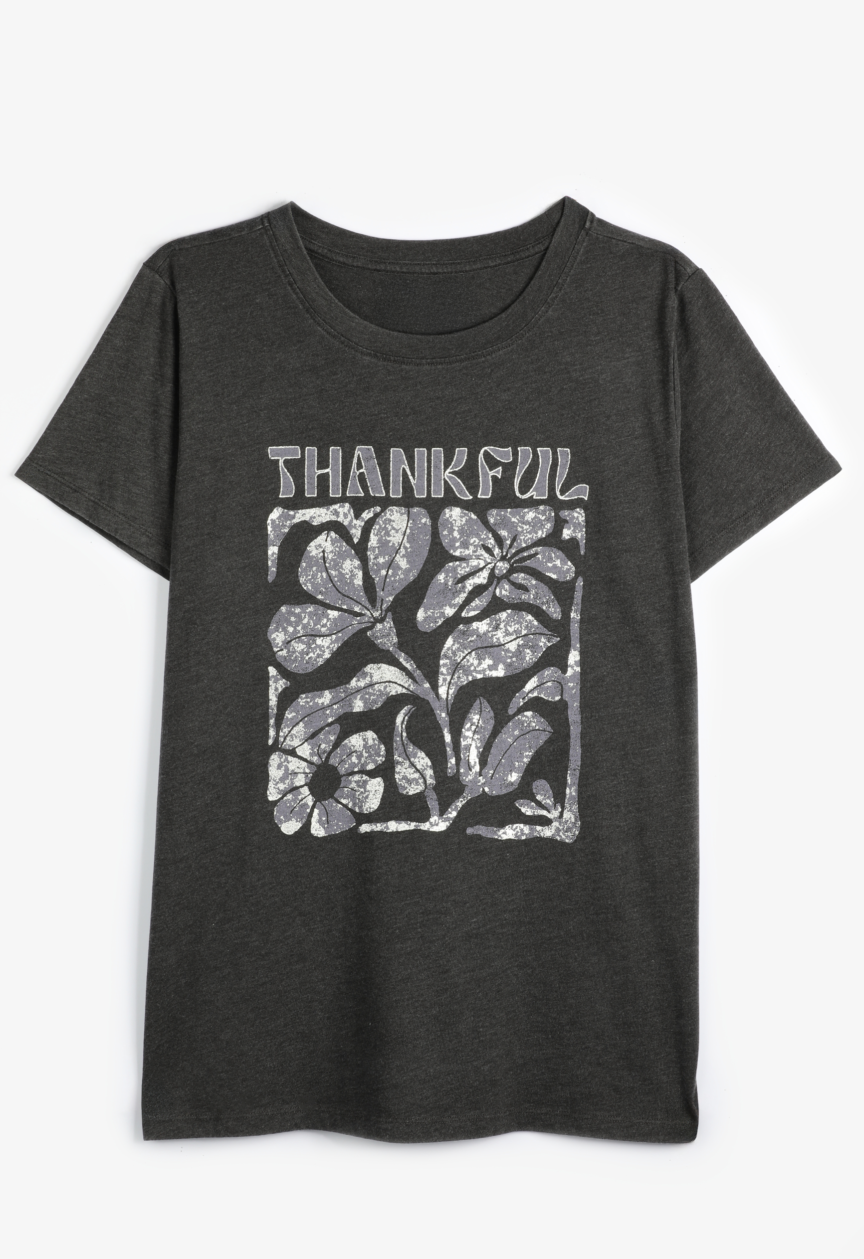 Thankful Classic Fit Graphic Tee, BLACK, large