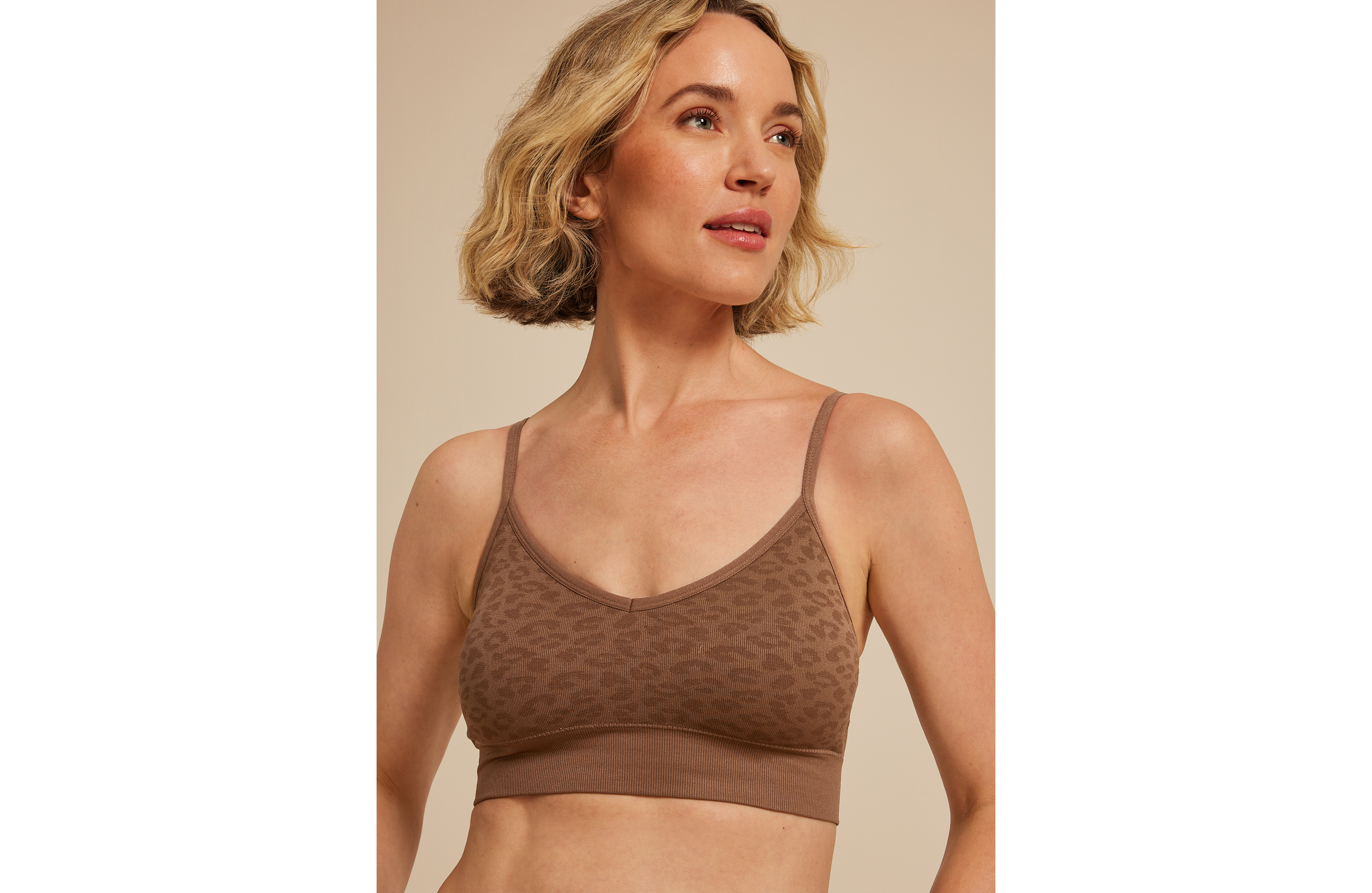 True Stretch Animal Seamless V Neck Bralette