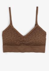 True Stretch Animal Seamless V Neck Bralette, C30, small