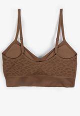 True Stretch Animal Seamless V Neck Bralette, C30, small