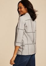 Plaid Versa 3/4 Sleeve Blazer, C2956, small