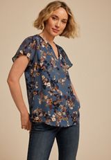 Atwood Floral Flutter Sleeve Blouse, C954, small