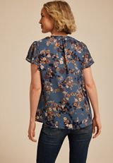 Atwood Floral Flutter Sleeve Blouse, C954, small