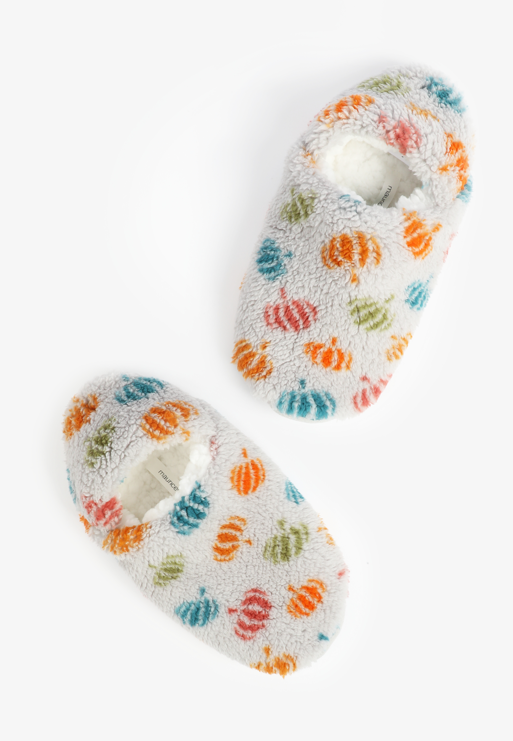 Fall Pumpkins Sherpa Slipper Socks