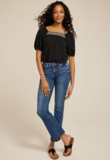 Flying Monkey&trade; Mid Rise Slim Boot Jean, C258, small