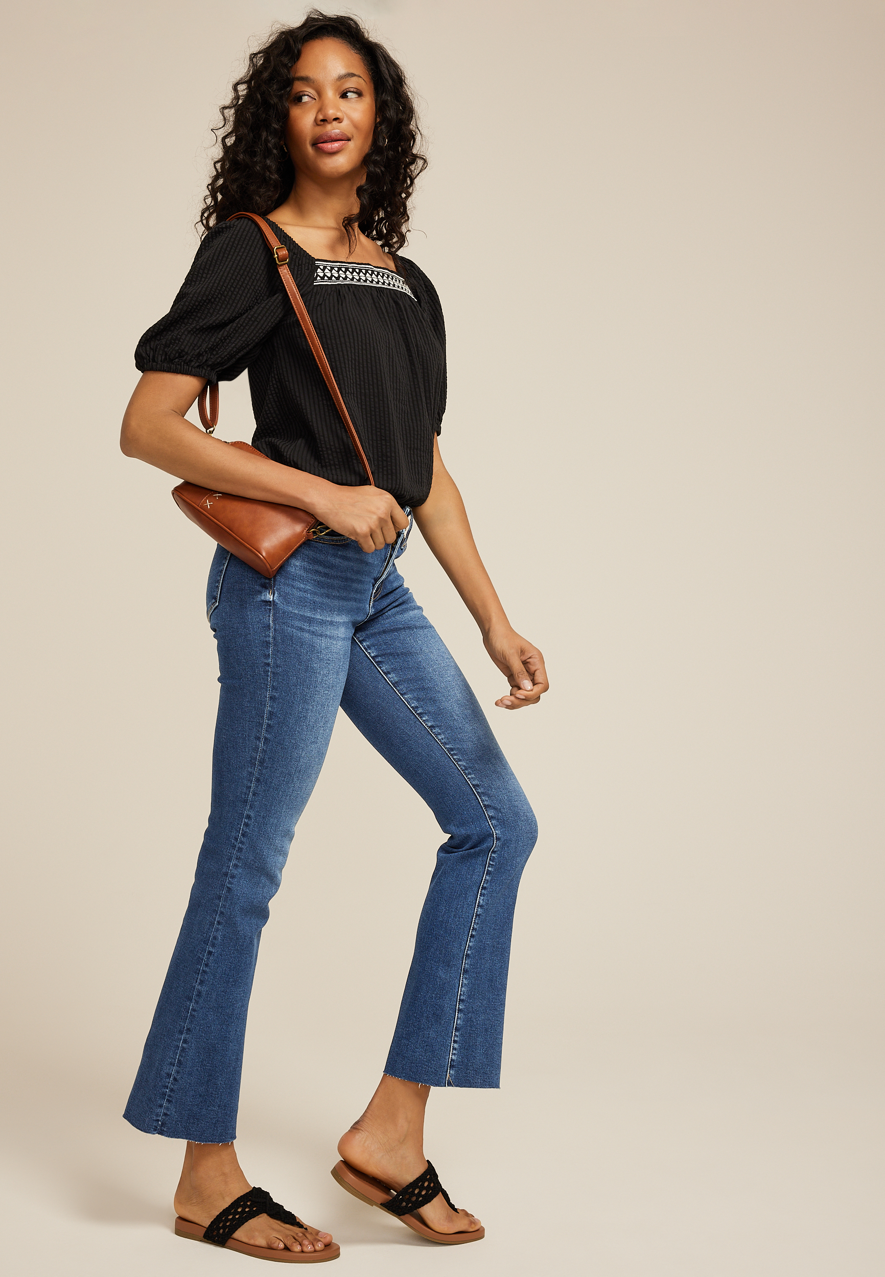 Flying Monkey&trade; Mid Rise Slim Boot Jean, C258, large