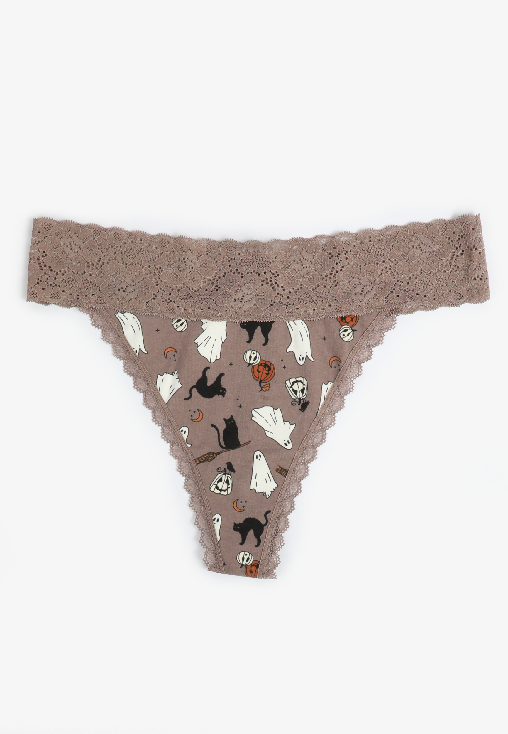 Simply Comfy Cotton Halloween Icons Thong Panty