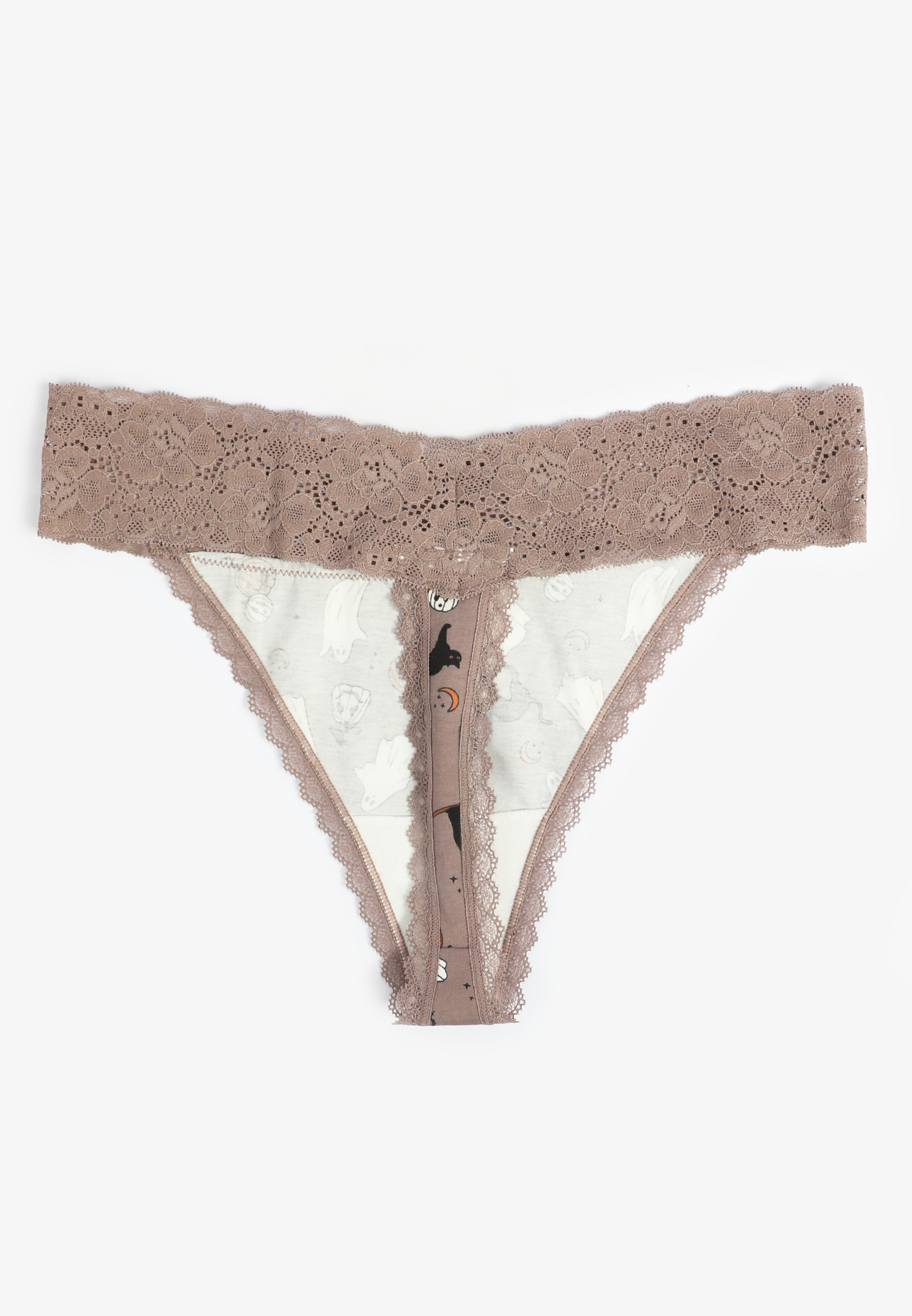 Simply Comfy Cotton Halloween Icons Thong Panty, , large