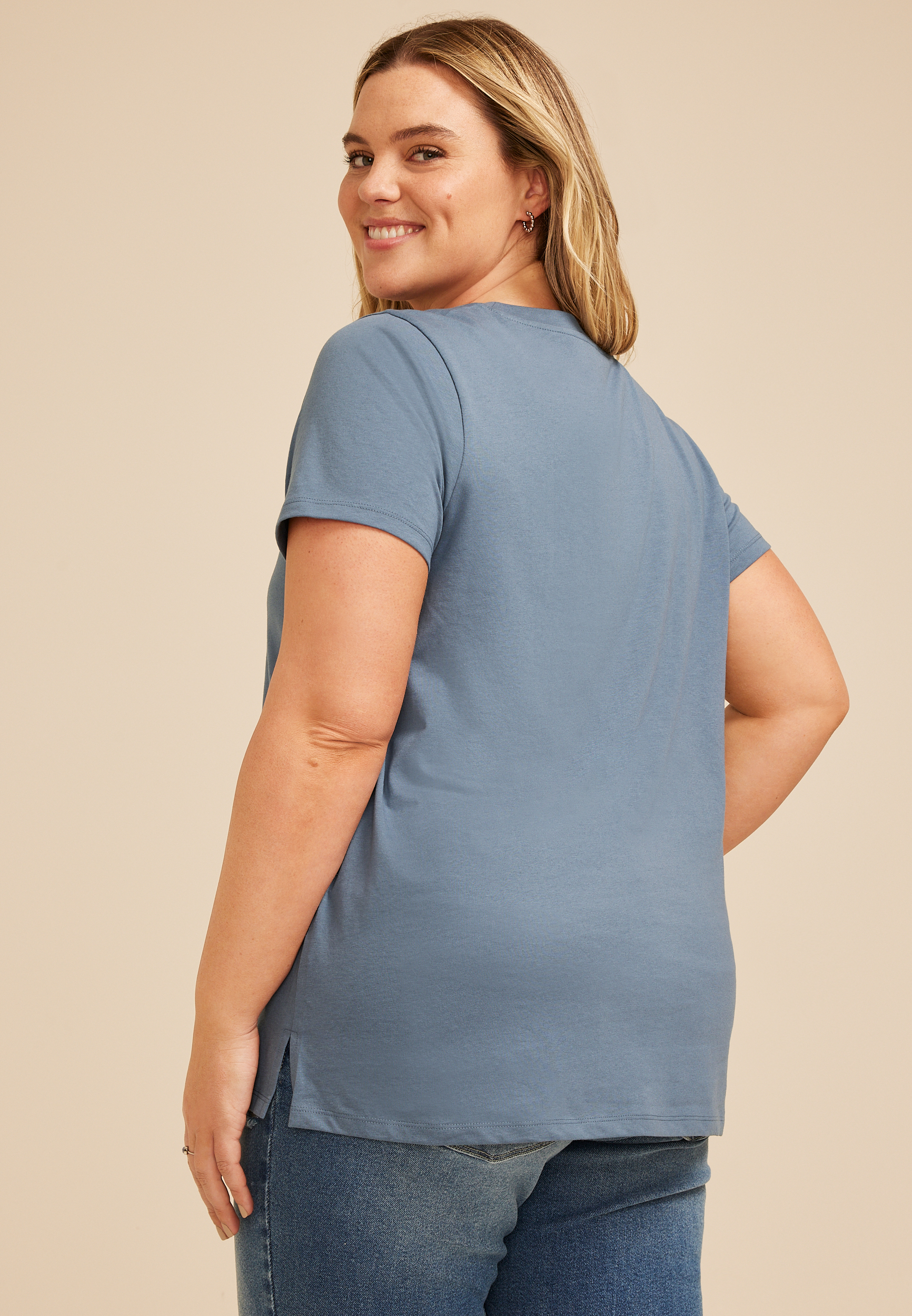 Plus Size Not Today Pumpkin Classic Fit Graphic Tee, , large