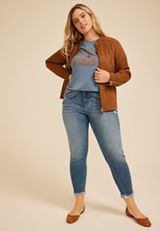 Plus Size Not Today Pumpkin Classic Fit Graphic Tee, , small
