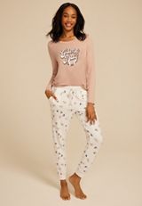 Game Day Graphic Tee And Jogger Pajama Set, C5780, small