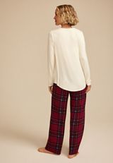 Slow Mornings Coffee Graphic Tee And Wide Leg Pajama Set, C3368, small