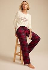 Slow Mornings Coffee Graphic Tee And Wide Leg Pajama Set, C3368, small
