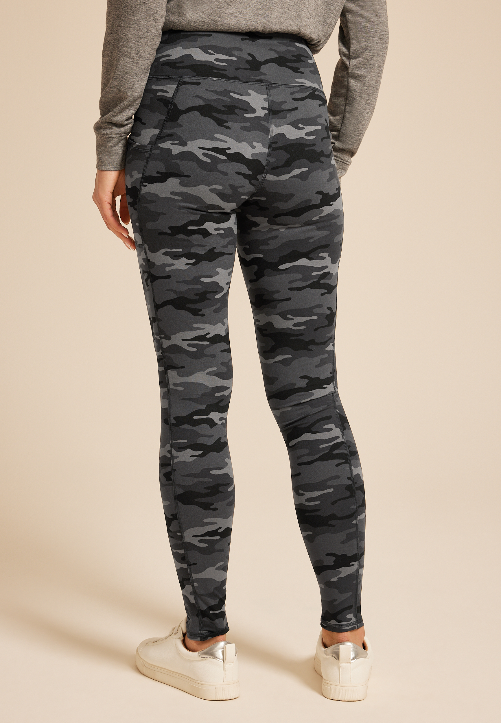 Camo High Rise Pocket Luxe Legging, GRAY COMBO, large