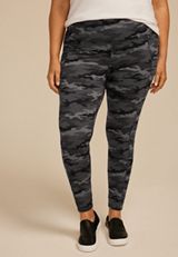 Plus Size Camo High Rise Pocket Luxe Legging, C1755, small