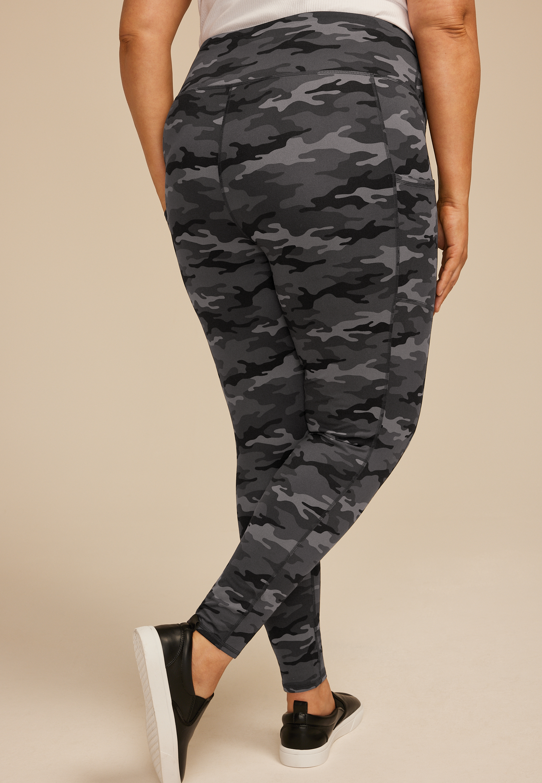 Plus Size Camo High Rise Pocket Luxe Legging, C1755, large