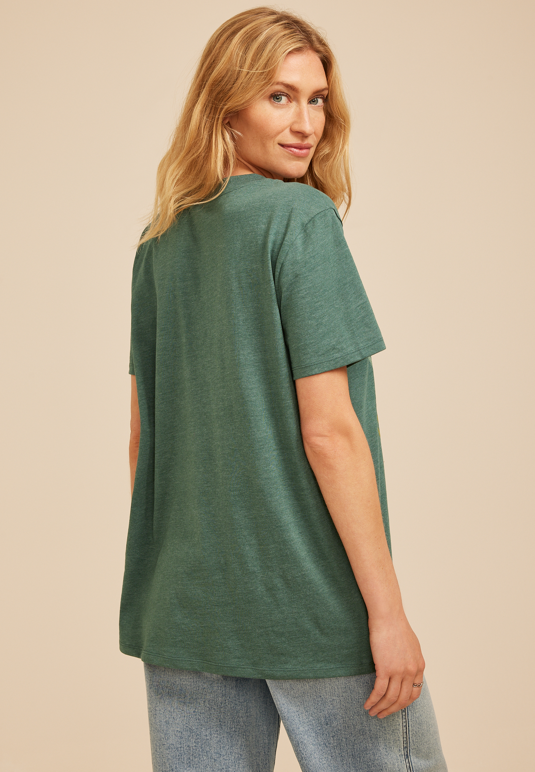 Embroidered Pumpkin Oversized Fit Graphic Tee, , large