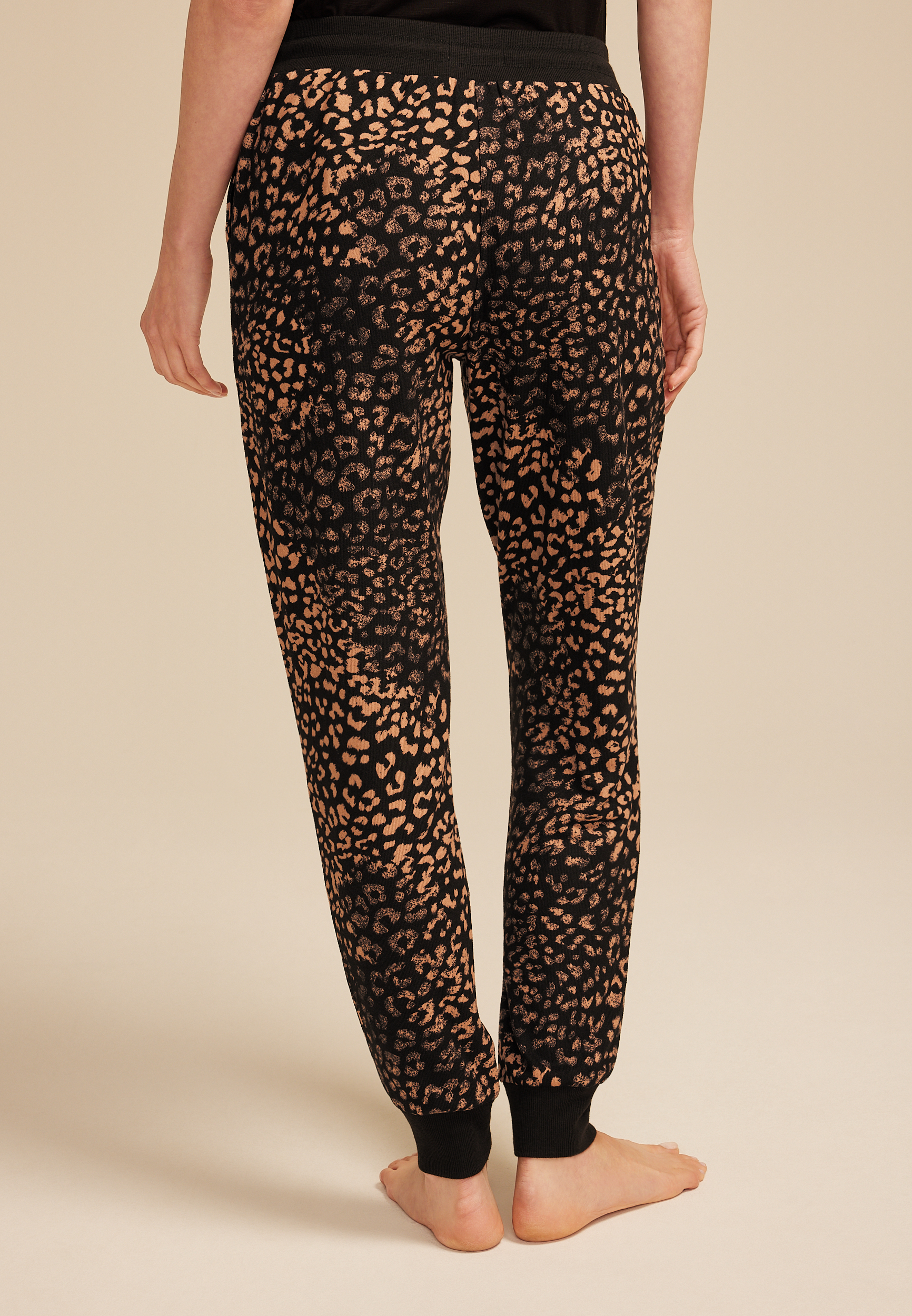 Animal Print Jogger Pajama Pants, C3681, large
