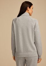 Heathered Gray Cloud Scuba Knit Full Zip Sweatshirt, C3348, small