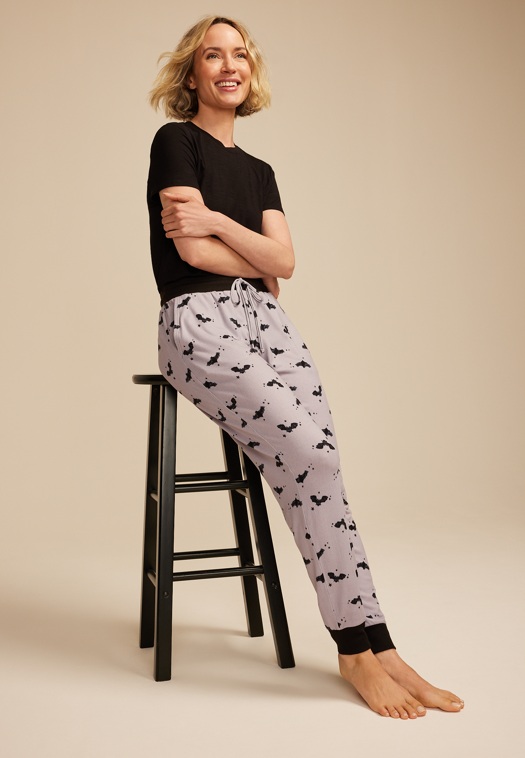 Flying Bats Jogger Pajama Pants