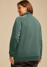 Plus Size Cloud Scuba Knit Full Zip Sweatshirt, C974, small