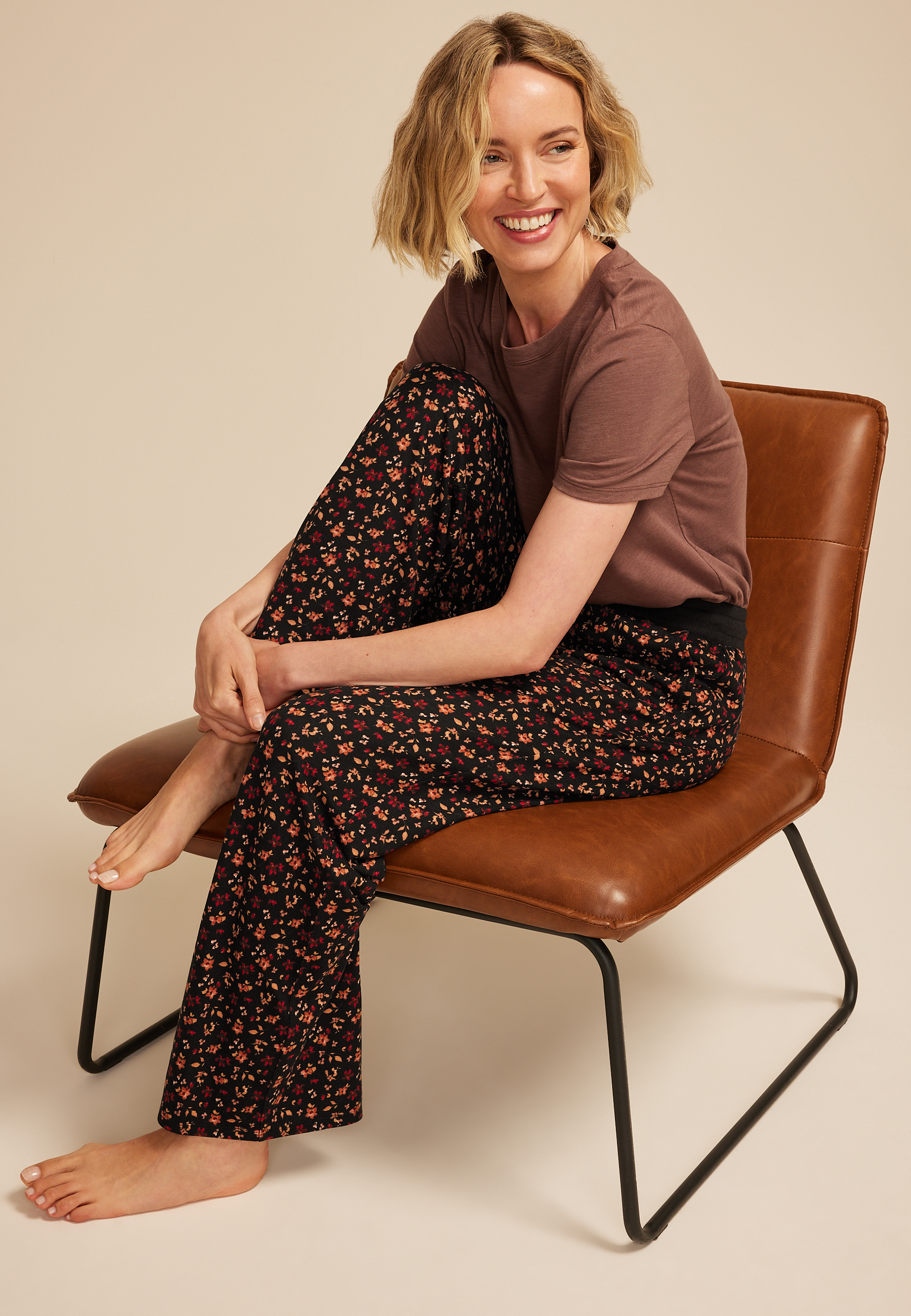 Ditsy Floral Wide Leg Pajama Pants
