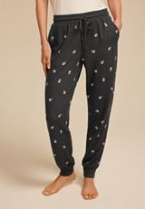 Skulls Jogger Pajama Pants, DARK IRON GRAY COMBO, small
