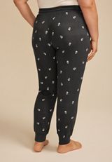 Plus Size Skulls Jogger Pajama Pants, C9765, small