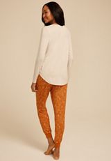Autumn Leaves Pumpkins Please Graphic Tee And Jogger Pajama Set, C4748, small