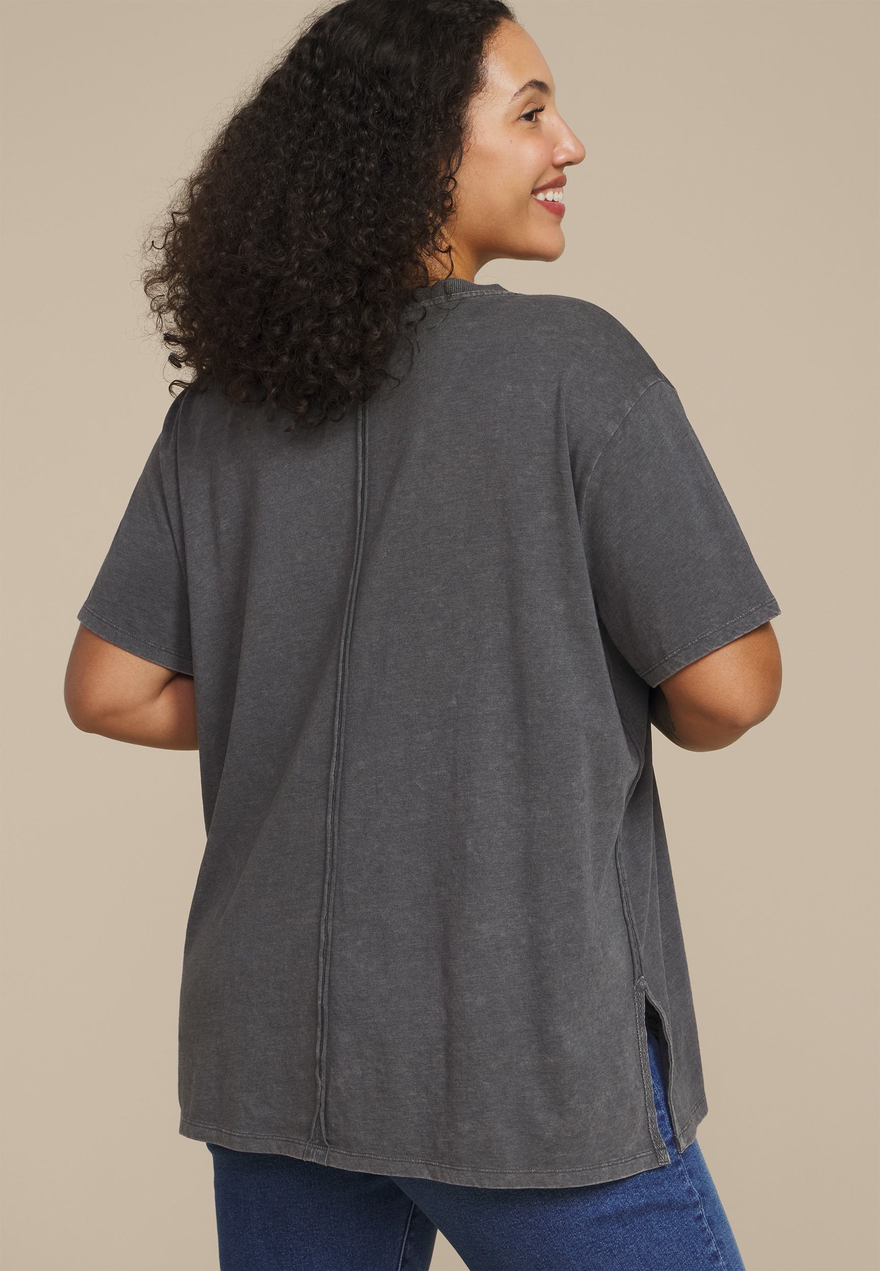 Plus Size Embellished Skull Oversized Fit Graphic Tee | maurices