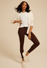 Heathered French Terry Snap Button Cardigan, C3363, small