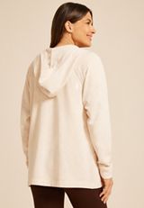 French Terry Hooded Cardigan, OATMEAL HEATHER, small