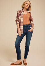 m jeans by maurices&trade; Dark High Rise Side Seam Jegging, C258, small